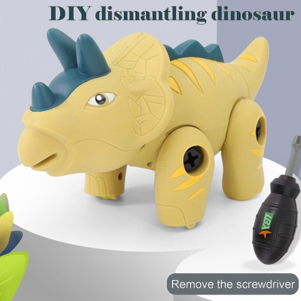 Dinosaurie Leksak Dino Leksak med Borr DIY Pedagogisk Leksak med Verktyg för Barn