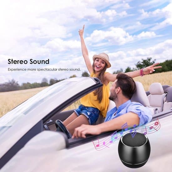 Bærbar Bluetooth-højttaler - Mini bærbar højttaler - 6 timers spilletid - Stereoparring - Bluetooth 5.0 - 3cm*4cm - Sort