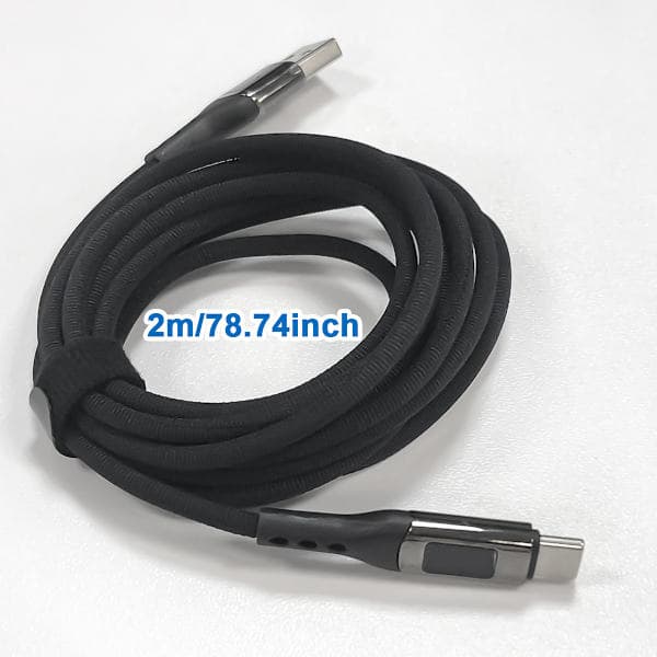USB-C PD hurtigopladningskabel 100 W Sort 2 m Sort 2 m 2 m