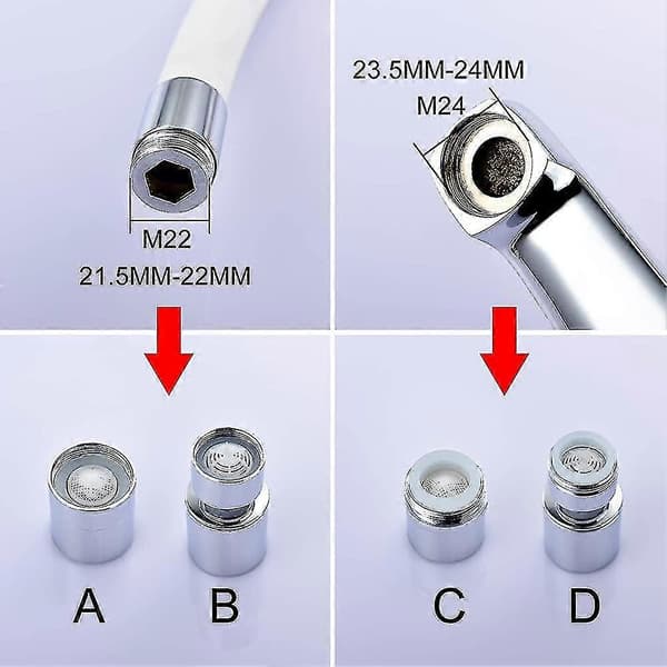 360° Vridbar Kranluftare Dubbelfunktion Kökskranluftare 22mm