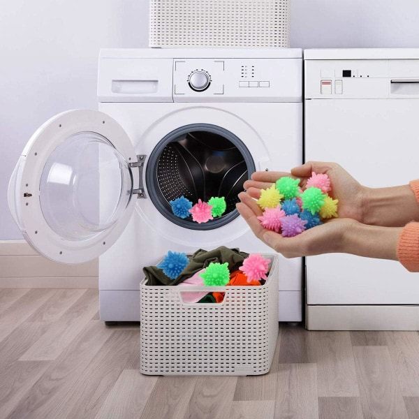 20 vaskeballer Vaskemaskin Klær Rengjøringsballer 4,5 cm Magisk PVC Friksjon Sanitisering Anti Vinding Vaskeball for Klær