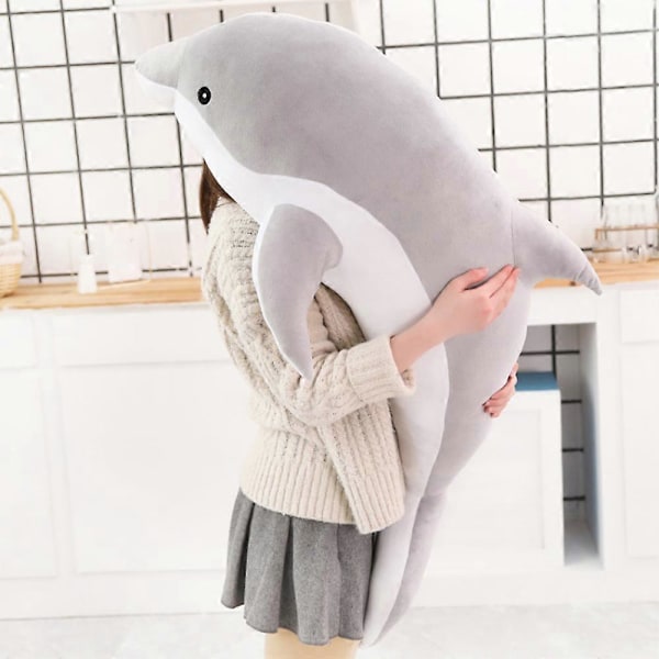 Dolphin Plyschdjur Kudde Super Mjuk Delfin Havs Djur Plyschleksaker Dockor Sov Kudde för Pojkar Flickor Presenter Snabb Pink 30CM