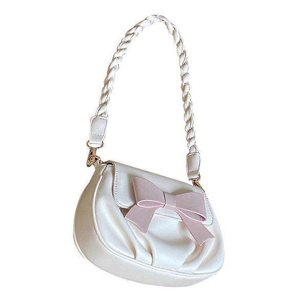 Dame Cloud Tasker Kvinde Rynket Crossbody Taske All-matching Sløjfe Skuldertaske