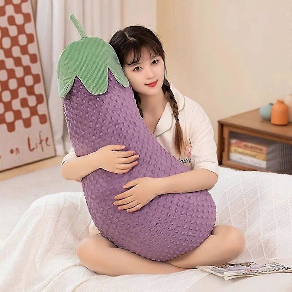 20-130cm Tecknad Mjuk Söt Aubergine Plyschleksaker Söt Fylld Kudd Docka För Flicka Pojke Födelsedag Julklappar Heminredning PURPLE 130cm