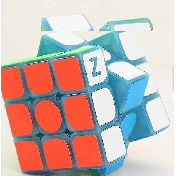 3x3 Glow In The Dark Magic Speed Cube 3d Brain Rune Iq Pussel För Barn Och Vuxna (blå Fluorescerande)