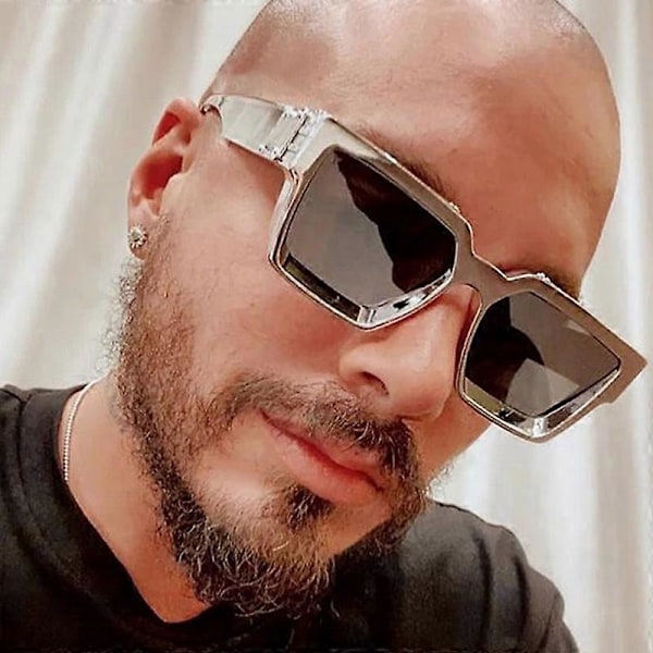 Millionær Solbriller Til VoksneVintage Firkantede Modebriller Luksus Retro Solbriller Voksen Trending Punk Gafas De Sol Lentes B06