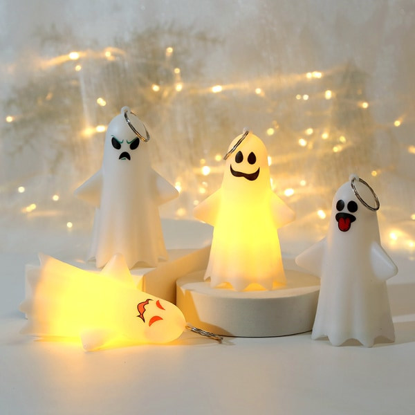4 stk Halloween-dekorasjoner for barn, bærbare gresskarlykter
