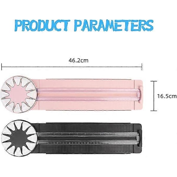 Paper Craft Edge Cutter, 12-in-1 pyörivä paperileikkuri, paperileikkuri askarteluun, monitoiminen leikkauskonepaperi aaltoviivoilla askarteluun black