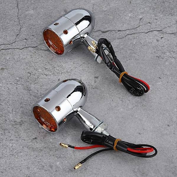 Retro Bullet-formad Motorcykel Blinkerslampa med Ljusstark LED