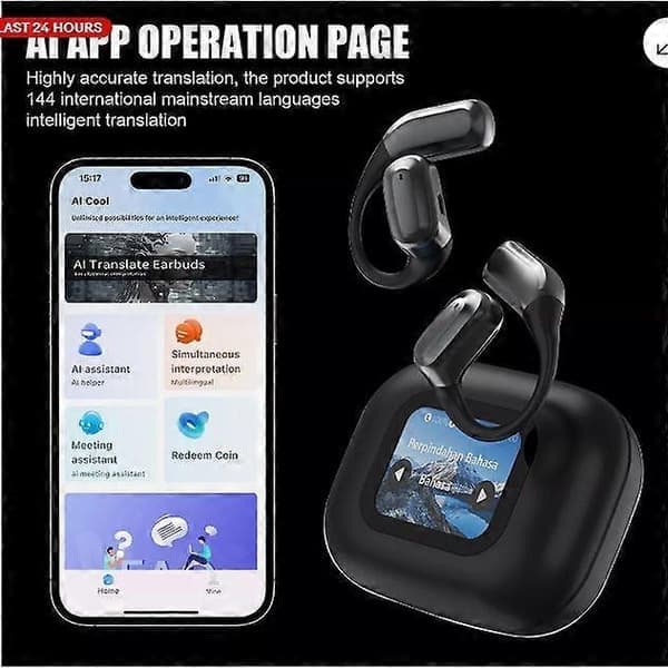 2026 144+ sprog AI-oversætterhovedtelefoner Realtids Bluetooth-oversættelseshovedtelefoner{YFL}