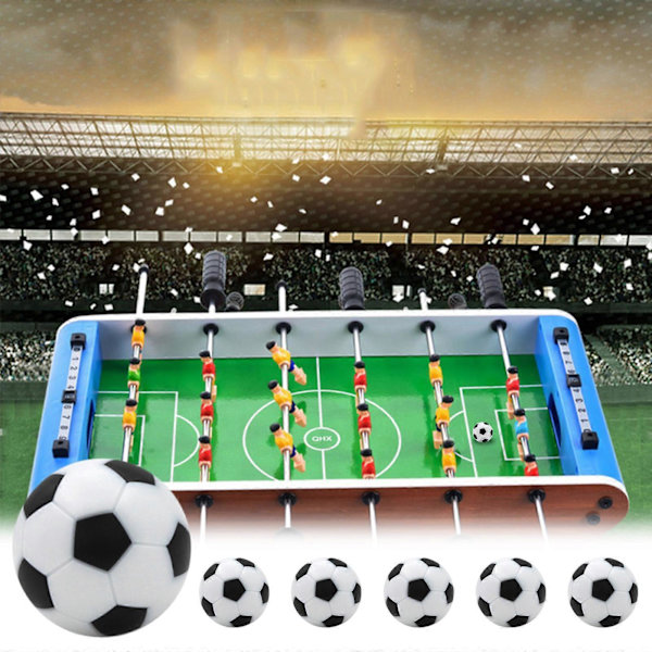 Barnens Bordfotboll 6 Stycken Bordfotbollsbollar 32mm Mini Fotbollsbollar Ersättning För Bordfotbollsbord Speltillbehör