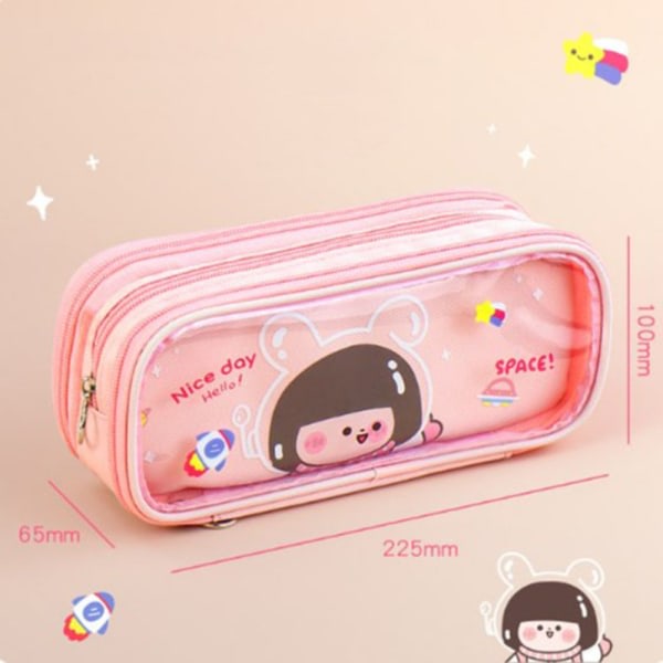 Gennemsigtig etui Kawaii brevpapir etui Yellow