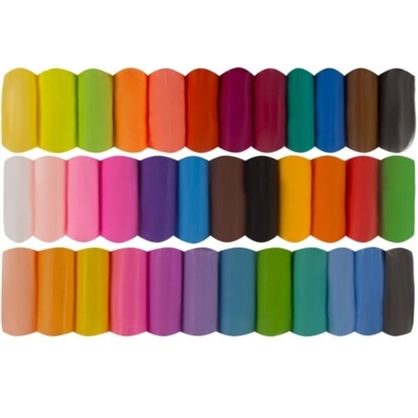DIY Modellervoks, Lufttørrende / Ler Håndværkssæt - 36 stk. multicolor