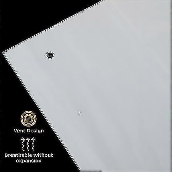 20 stk. frostede zip-lock poser for klær, gjenlukkbare plastposer for oppbevaring av klær 50X60CM