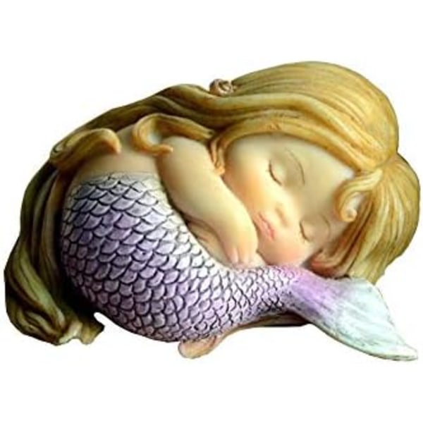 Miniature Have Statue - Drømme Havfrue Peaceful Sleeping Mermaid