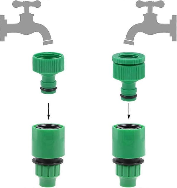 5st sourcing map Snabbkoppling Slangrör Adapter Beslag 8mm Innerdiameter Slangrör för Trädgårdsbevattningssystem