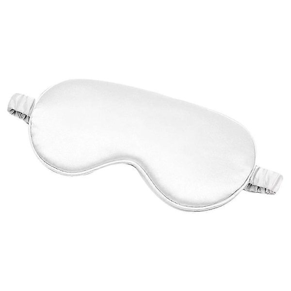 Unisex Sovemaske Blokerer Lys Silke Hvile Afslapning Søvnhjælp Maske Blindfold White