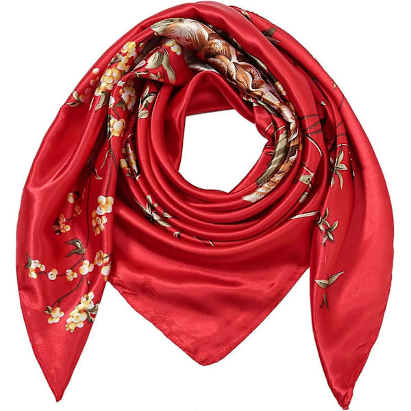 Huvudscarf i Silkesatin - Olaof Scarf för Kvinnor, Sova, Kvadratisk, Designer Bandana Olaof Scarf Style 14