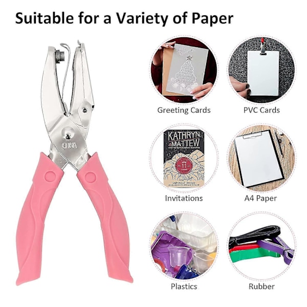 3 kpl Paper Punch Coolrunner Kädessä pidettävä metallinen yksittäinen DIY tähti/sydän-paperileikkuri