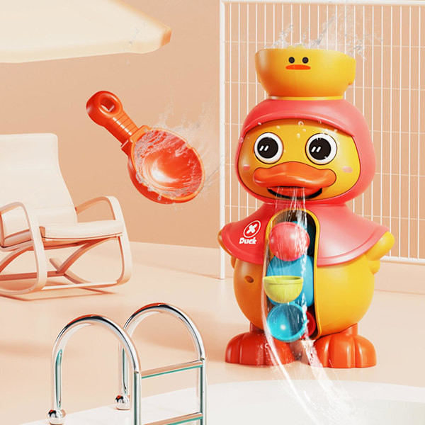 Baby Duck Vattenhjul Badleksak Anka Badkar Leksaker Red