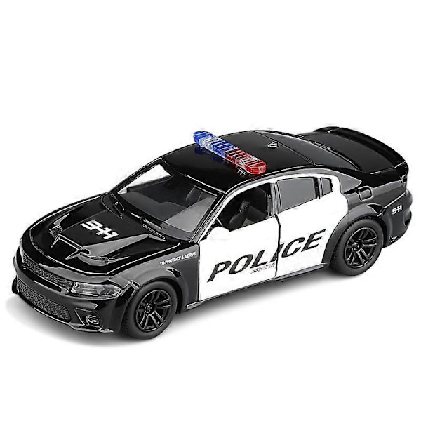 1:36 Challenger SRT -mittakaavan uusi leluvalmistettu malli vetävällä autolla lapsille lahjaksi F142 Gray withbox