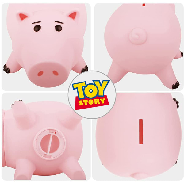 Creamily® Hamm Toy Story Plast sparegris Sparegris for barn og voksne bursdagsgave med søt pakke, rosa