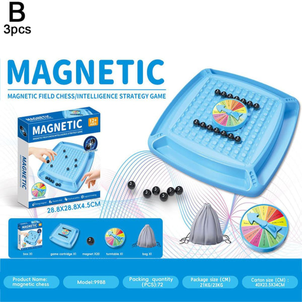 Magnetisk Sjakksett, Magnetisk Sett, Bærbar Sjakkbrett Pe Magnetic induction chessB 3PCS