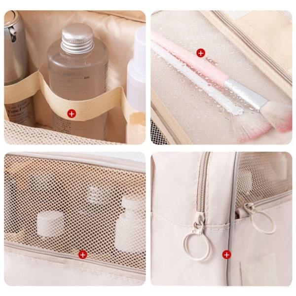 Hængende toilettaske Kosmetisk make-up taske beige