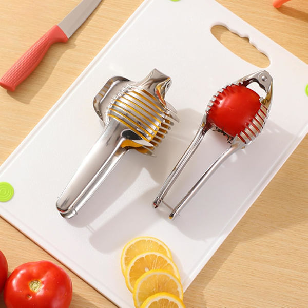 Frukt Lime Slicer - Lime Frukt Tomat Skärare Rund Slicer Rostfritt Stål | Rund Citron Ägg Skivning Verktyg, Flerfunktionell Handhållen Rund Frukt Tång