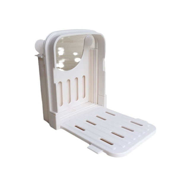 Brødskivemaskin, Multifunksjonell Sandwich/Toaster, Sammenleggbar Justerbar Manuell Skjæremaskin for Kutting av 4 Skiver Brødtykkelse