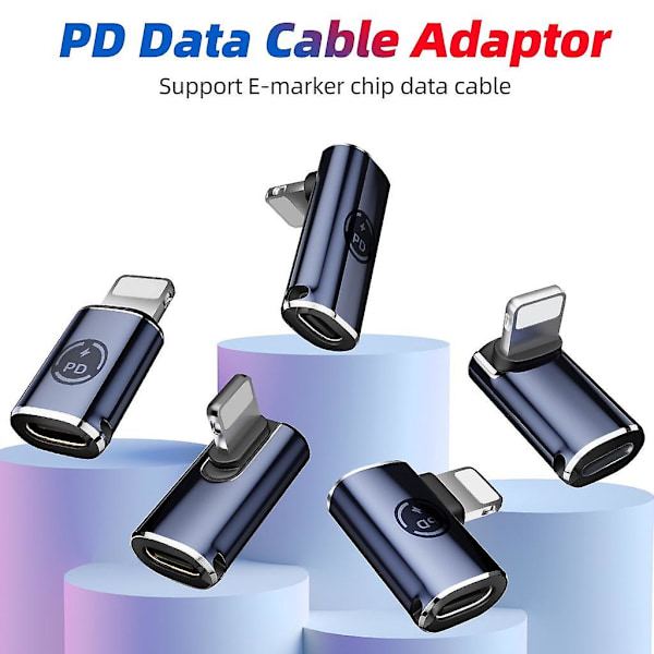 Fonken Hurtiglading PD27W Lightning Kabel Adapter For iPhone iPad Type C til Lightning Konverter Adapter Data Synkroniseringskontakt as the picture Style 03