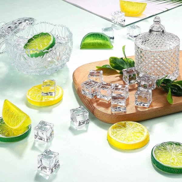 30 stk 2in kunstige citronskiver, simulering dekorative frugter bryllup ornament dekoration fotografering pr