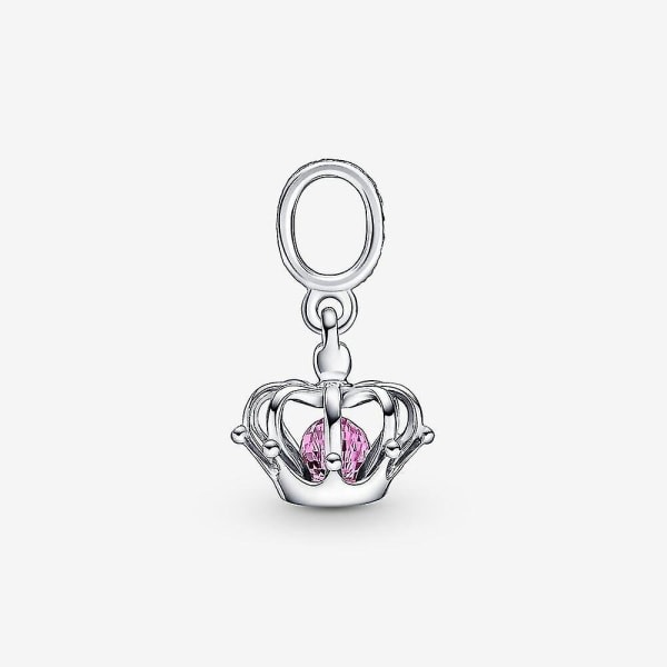 Äkta Pandora S925 Sterling Silver Zirconia Crown Charm för män och kvinnor