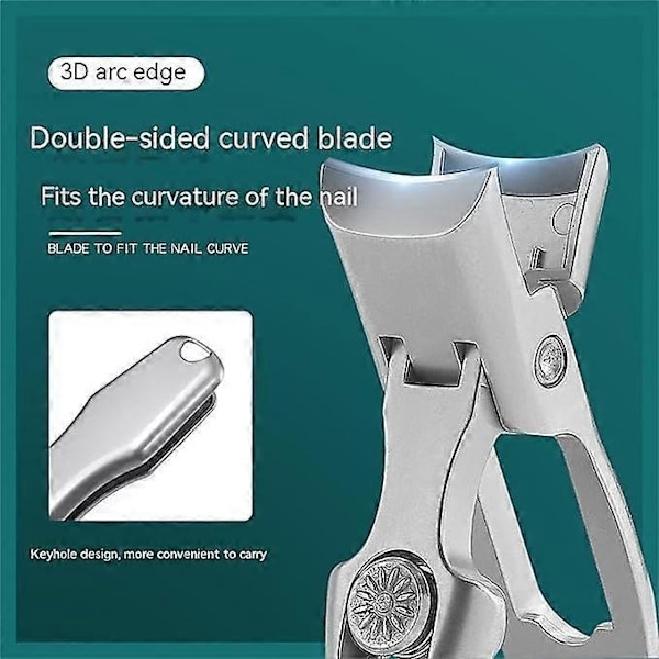 Sherum Nagelklippare, Satismoon Nagelklippare, Cumuul Nagelklippare, Comfort Clip Nagelklippare, Bärbara Ultrascharpa Nagelklippare, Ultrascharp Rostfritt Stål Silver