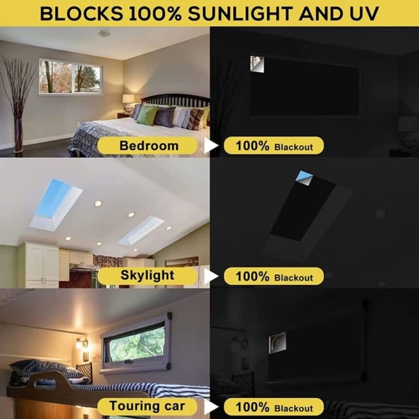 150*200cm blackout stoff solbeskyttelse solbeskyttelse 100% blackout termisk beleggfilm