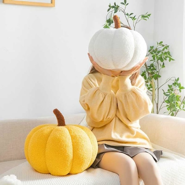 Syksyinen Halloween Pumpkin Pehmo Kurpitsalelu Pörröinen täytetty kurpitsanheittotyyny Pehmeä koriste (20cm)