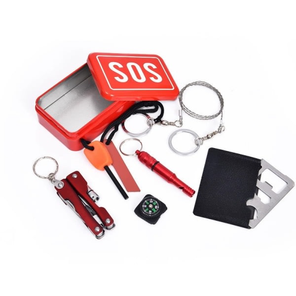 Udendørs Survival Kit SOS Kit Survival Equipment Nødudstyr Survival Emergency Supplies Emergency Kits Macaron