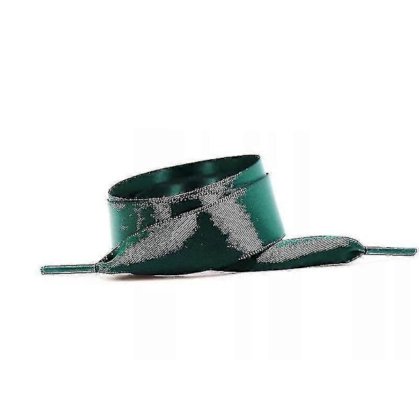 Silkkisatiininauhat, litteät nauhat saappaisiin Dark Green 120CM
