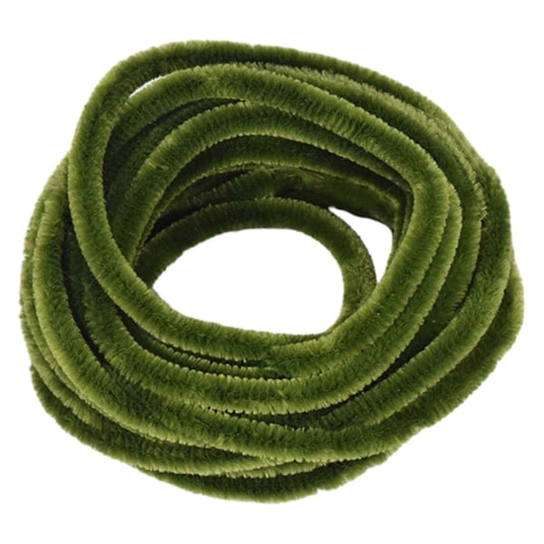 10MM 12M Putsauslanka Värikäs Pitkä Nukkapintainen DIY Taidekäsityö Joustava Esiopetus Lasten Chenille Varsi Opettavat Lelut Lahja KAESI Army Green