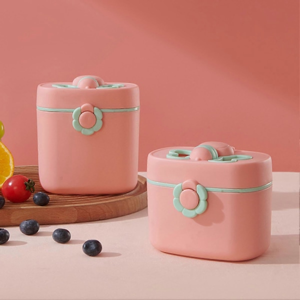 Mælkepulverboks God Tætning BPA Fri Bærbar Støv- og Fugtsikker Opbevaringsboks Multifunktionel Baby Snack Frugt Madbeholder Baby Supp Red L