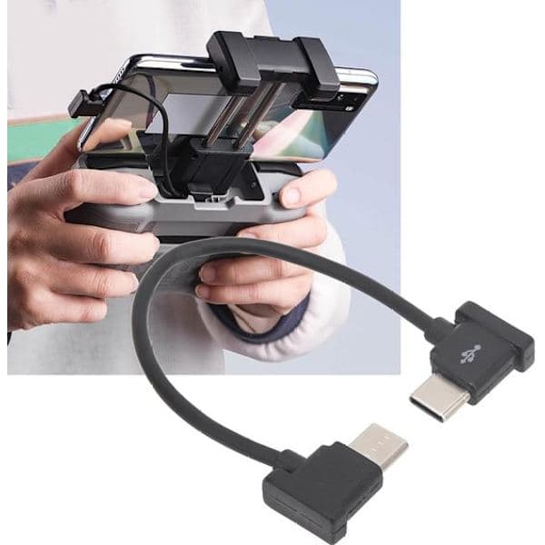 - Sovitinkaapeli, F74 Type-C–Type-C 15cm/59 tuumaa, DJI Mavic Air 2/Mini 2:lle