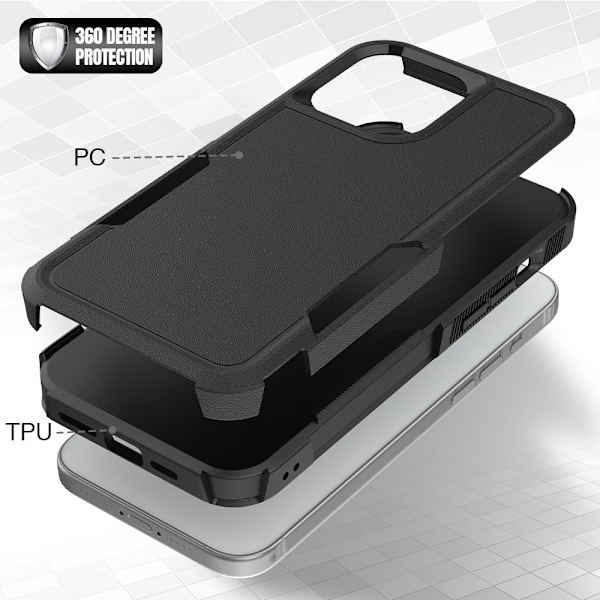 Etui til iPhone 16 Pro Max Plus Kraftig Hård Bagside Robust Stødsikker Beskyttelse iPhone16Pro iPhone16Pro