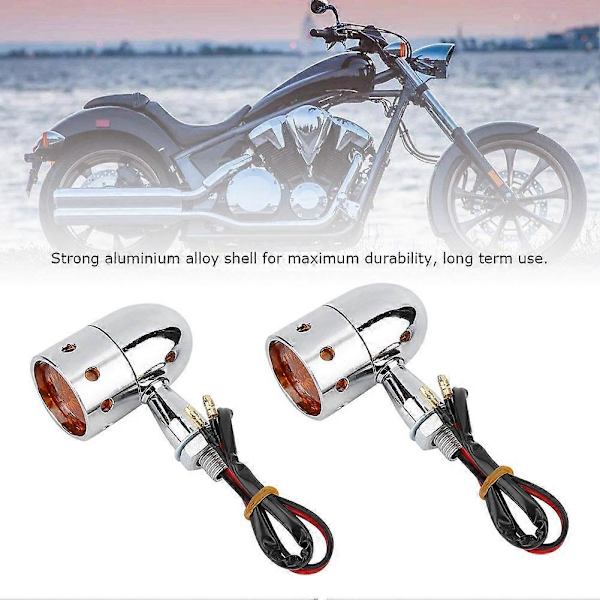 Retro Bullet-formad Motorcykel Blinkerslampa med Ljusstark LED