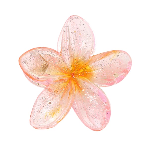 Simulerad Bauhinia Blomma Hästsvans Klämma Glansig Halkfri Blomma Formade Hårklämmor Spännen