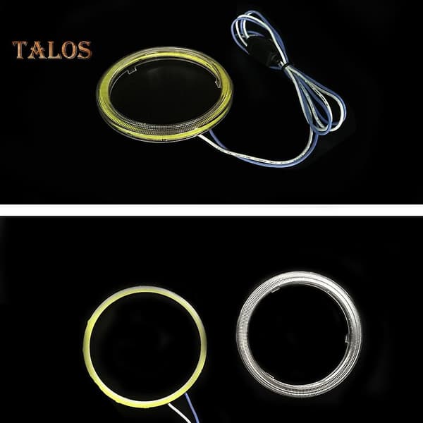 60mm-120mm COB Angel Eye LED Ringlys Bil Hodelykt Lampe blue 80mm