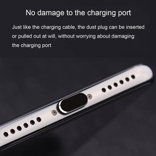 6 dammkontakter för iphone14ProMax (svart)