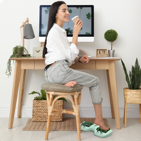 Fotvals för Plantar Fasciit Dubbel Fotmassagevals Akupressur Avkoppling Fotmassager Tryckavlastning Reflexologi Verktyg (Grön)