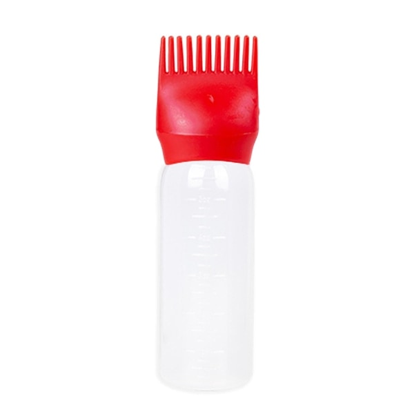 120 ml plastflaska för hårfärg, påfyllningsbar applikator Frisör Red Red