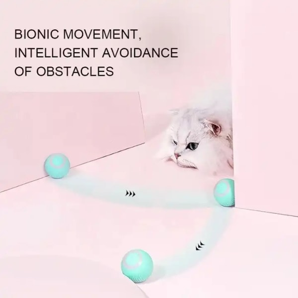 Katt Leksak - Rörlig boll aktivering / Blixt rörelser för katt Blå Blue