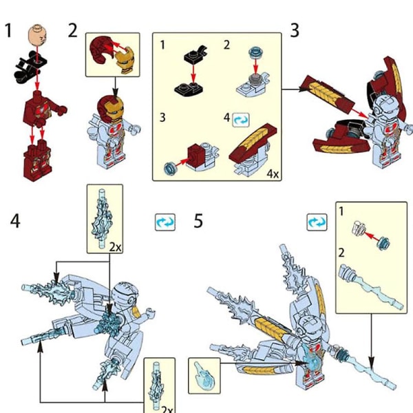 Iron Man Mk50 Super-britisk  Lego Superhelt Kompatibel Inglys